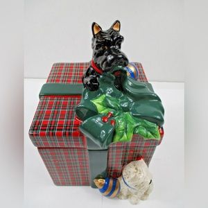 David's Cookies Scottie Westie Dogs Cookie Jar by Jeffrey Banks Retired